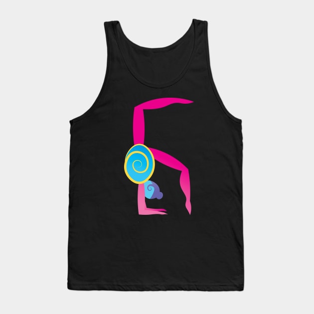 Bright Artistic Acro Elbow Stand - Yoga Forearm Stand Tank Top by XanderWitch Creative